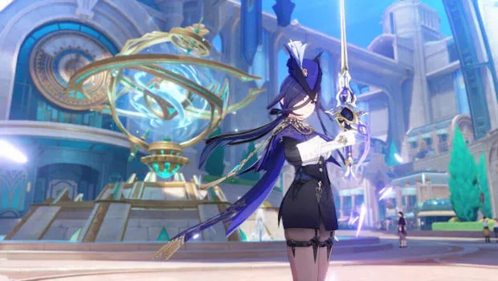 Ideal animation of Clorinde where she is wielding the Absolution sword. (Image via HoYoverse)