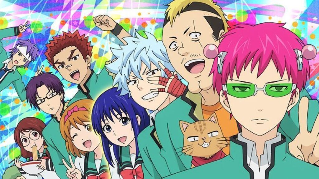 an image of some characters from The Disastrous Life of Saiki Kusuo anime