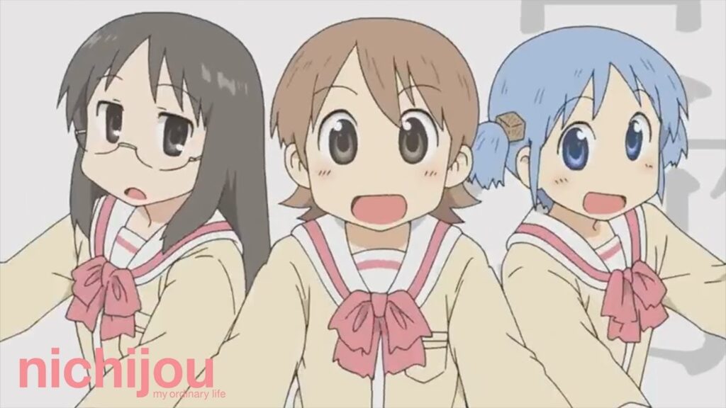 an image of some characters from Nichijou My Ordinary Life anime