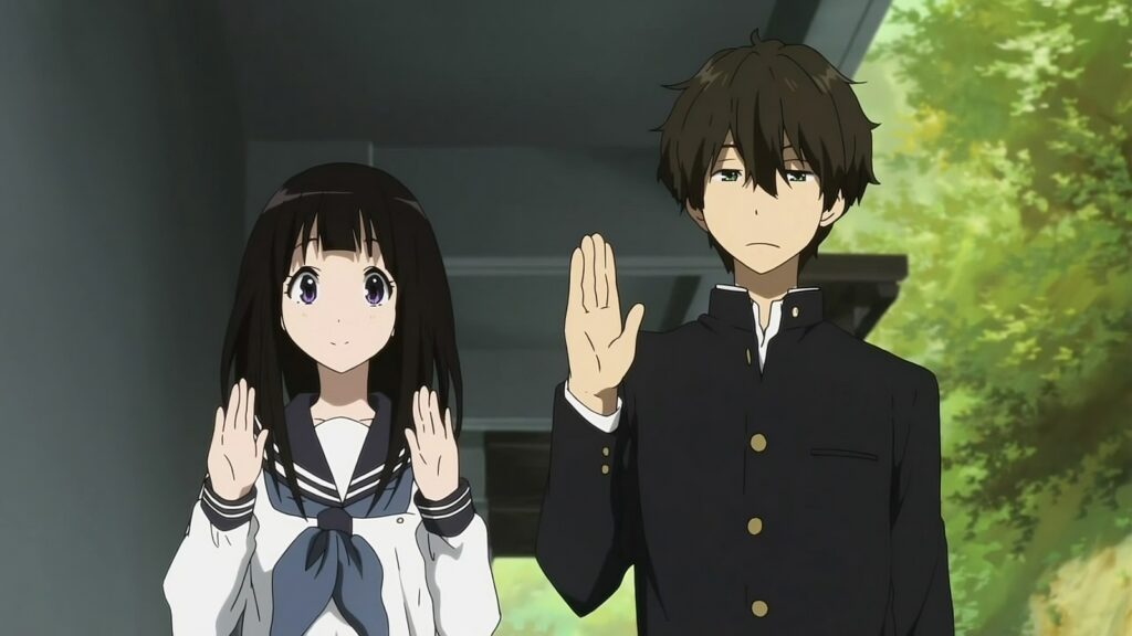 an image of Houtarou Oreki from Hyouka