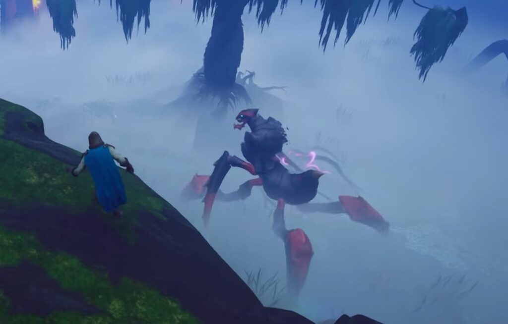The Abyssal Demon roaming in the Whispering Swamp