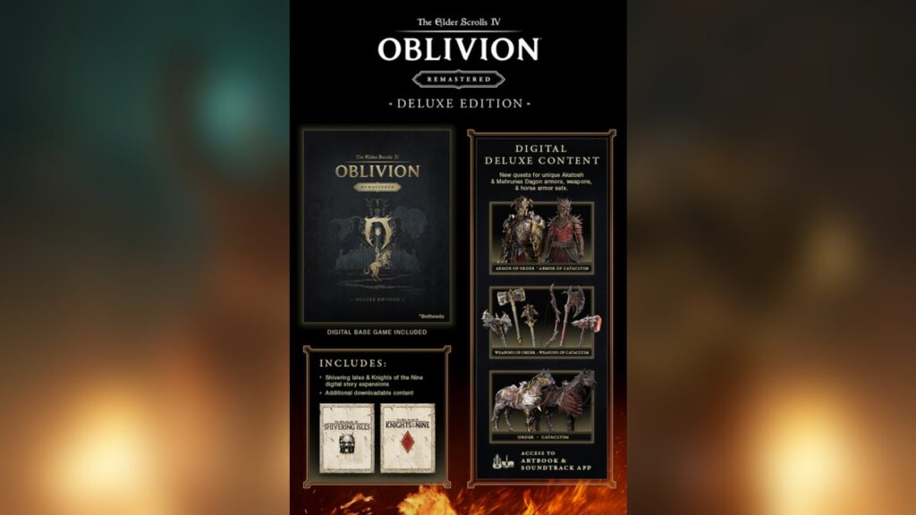 oblivion remastered deluxe edtion details