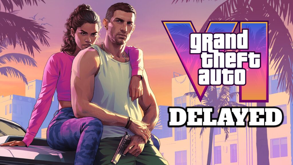 an image of GTA 6 characters with the logo on the right