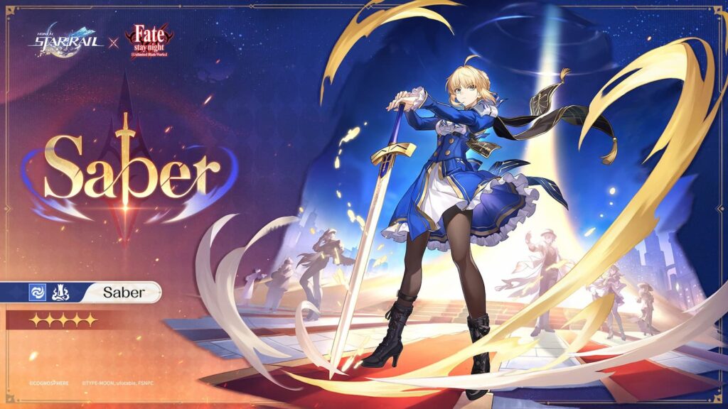 Saber, an iconic character from an anime franchise Fate/ Stay Night