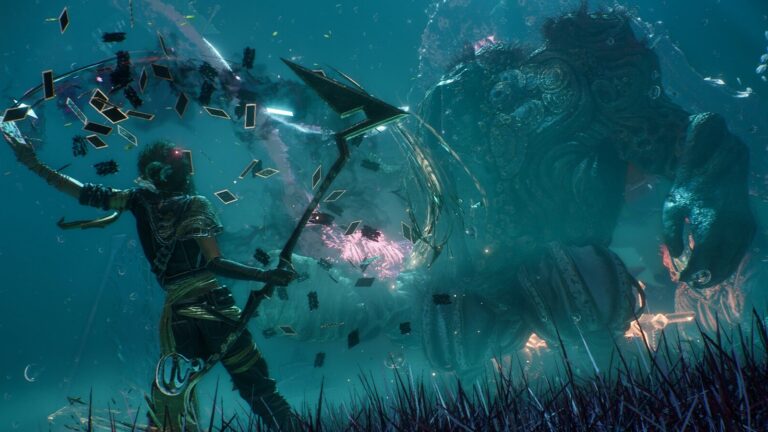 a character in a fighting sequence in Clair Obscur: Expedition 33