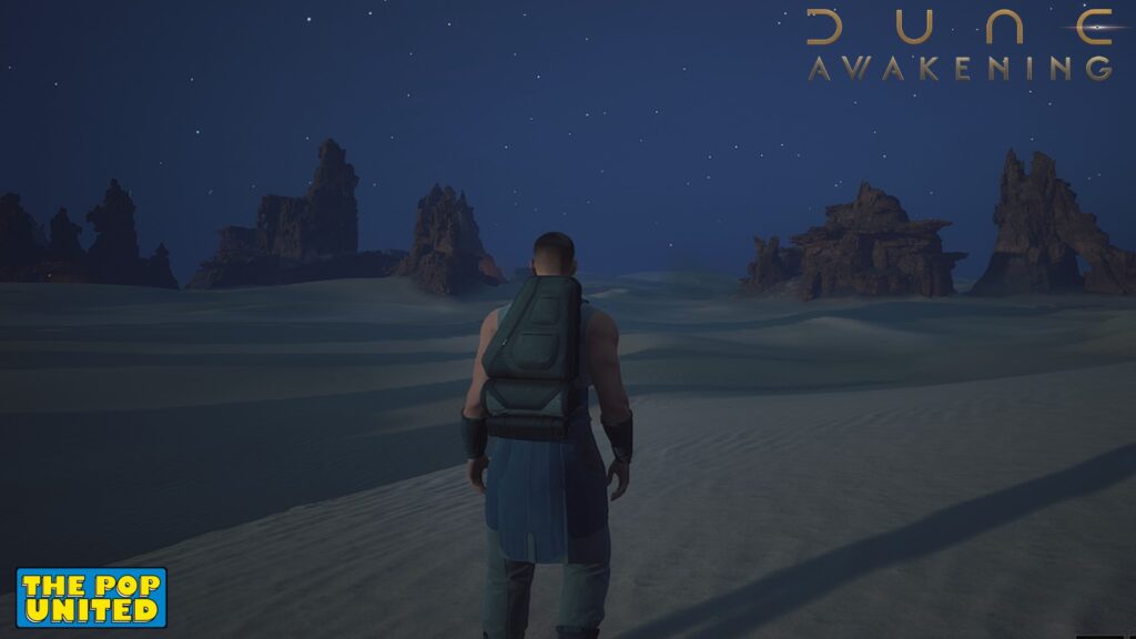a character standing in Dune: Awakening
