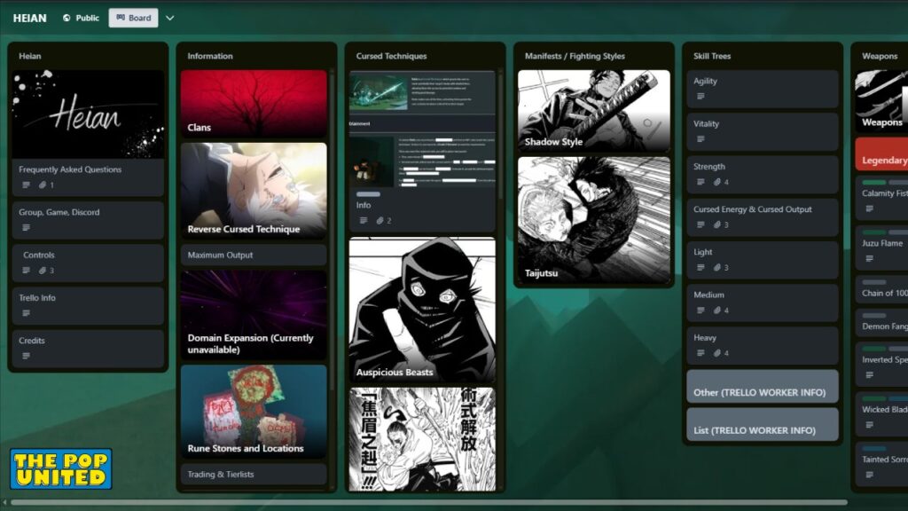 Official Heian Trello board