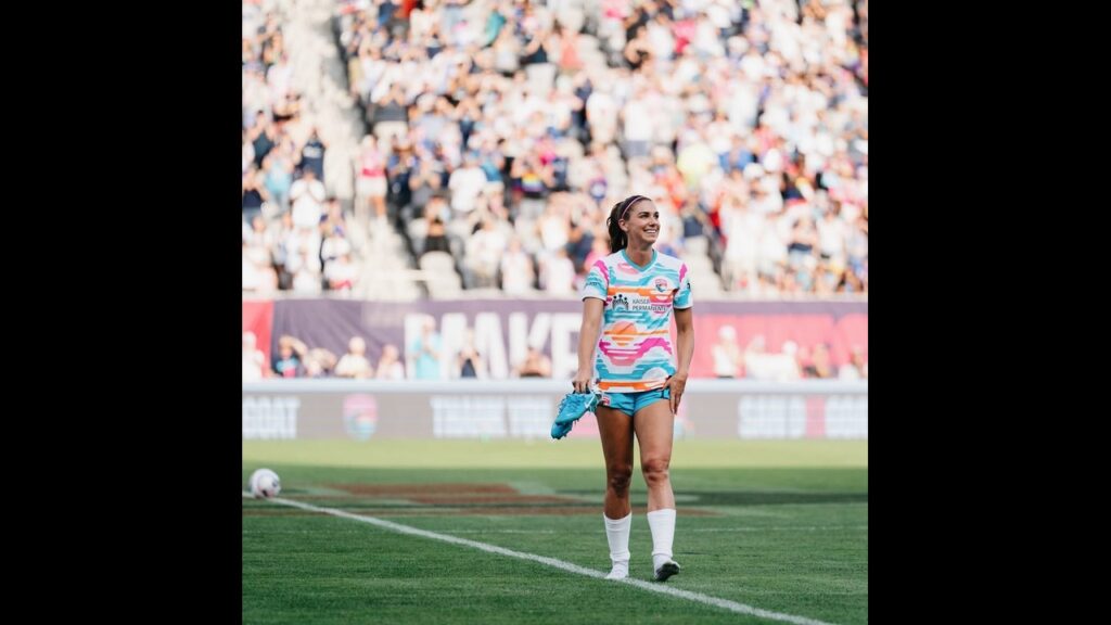 Alex Morgan in football field